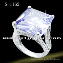 Moda jóias 925 anel de diamante de prata esterlina com zircônia pedra